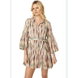 NWT Misa Martina Dress, Blurred Ikat Size S